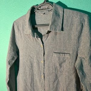 Women’s August Silk Striped Long Sleeve Shirt